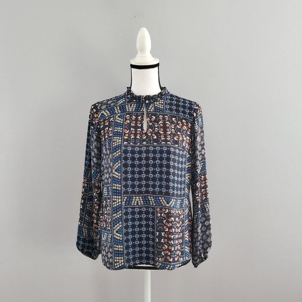 LOFT Mock Neck Peasant Top Size XXS Petite NWT